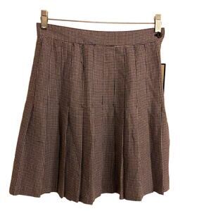 Jay Peters Vintage Pleated Skirt Houndstooth Check Schoolgirl Woman Size 8